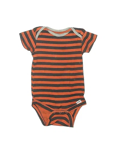 Pre-owned Gerber Babies' Short Sleeve Onesie In Orange