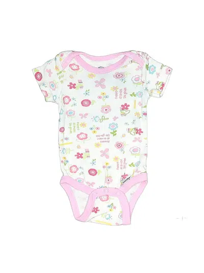 Pre-owned Gerber Babies' Short Sleeve Onesie In Pink