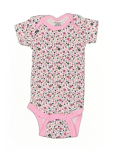Pre-owned Gerber Babies' Short Sleeve Onesie In Pink