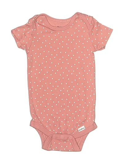 Pre-owned Gerber Babies' Short Sleeve Onesie In Pink