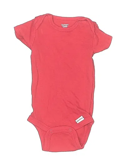 Pre-owned Gerber Babies' Short Sleeve Onesie In Red
