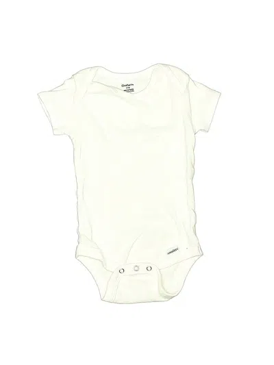 Pre-owned Gerber Babies' Short Sleeve Onesie In White