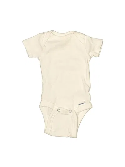 Pre-owned Gerber Kids' Short Sleeve Onesie In White