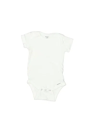 Pre-owned Gerber Babies' Short Sleeve Onesie In White