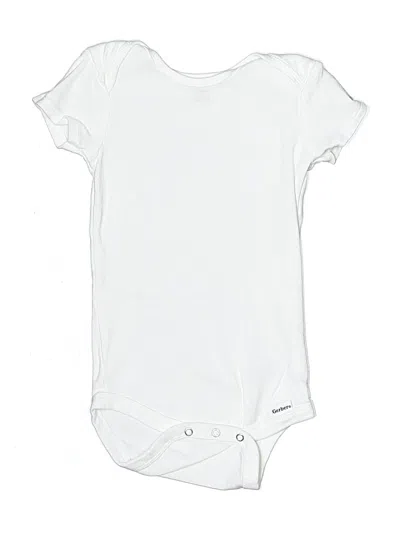 Pre-owned Gerber Kids' Short Sleeve Onesie In White