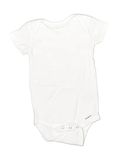 Pre-owned Gerber Kids' Short Sleeve Onesie In White