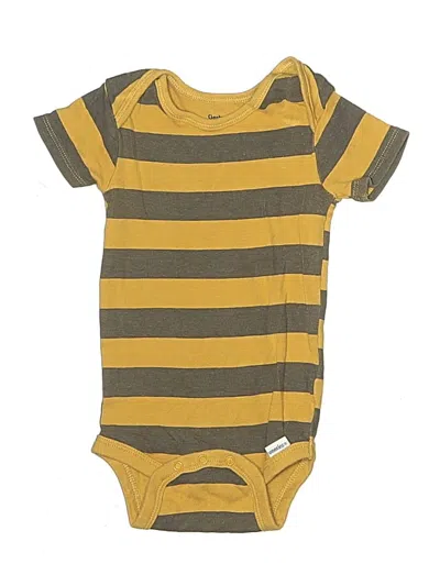 Pre-owned Gerber Babies' Short Sleeve Onesie In Yellow