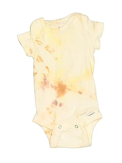Pre-owned Gerber Babies' Short Sleeve Onesie In Yellow