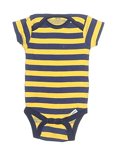 Pre-owned Gerber Babies' Short Sleeve Onesie In Yellow