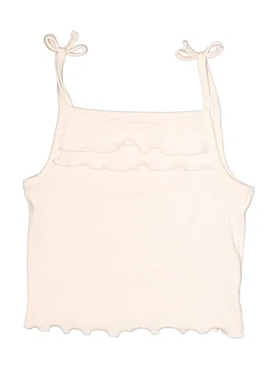 Pre-owned Gerber Kids' Sleeveless Top Ivory Halter Neckline Tops
