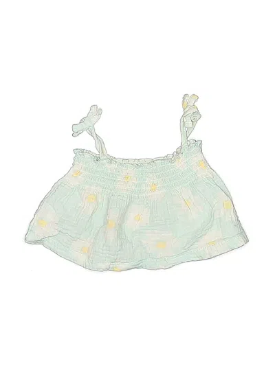 Pre-owned Gerber Babies' Tank Top Green Halter Neckline Tops