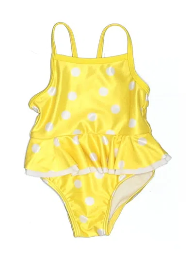 Pre-owned Gerber Babies' Two Piece Swimsuit In Yellow