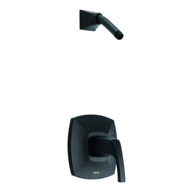 Gerber Vaughn 1h Shower Only Trim Kit And Treysta Cartridge Less Showerhead In Satin Black