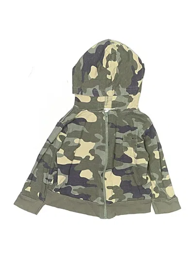 Pre-owned Gerber Babies' Zip Up Hoodie In Green