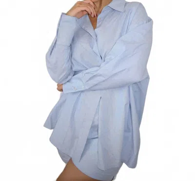 Gergana Ivanova Amber Stripe Shirt In Sky Blue