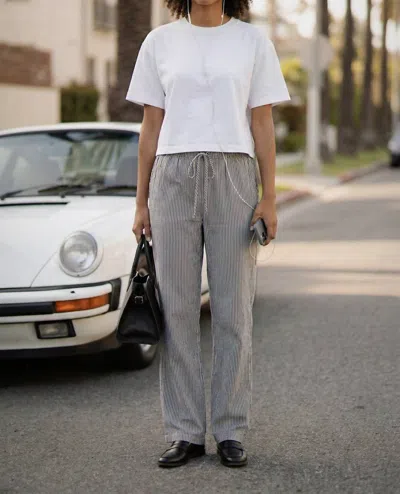 Gergana Ivanova Bridget Relaxed Pants In Striped In Gray