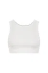Gergana Ivanova Women's Bella Crop Tank Top In White In White