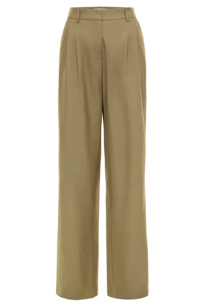 Gergana Ivanova Women's Brown Alexandra Pants Tan Wool