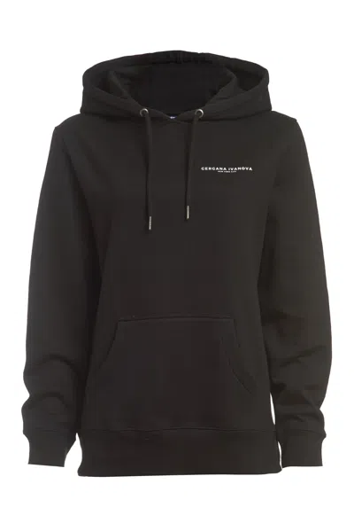 GERGANA IVANOVA WOMEN'S ORGANIC COTTON HOODIE IN BLACK