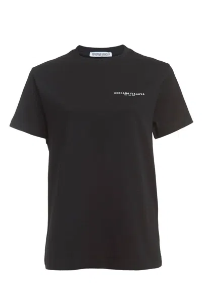 Gergana Ivanova Women's Organic Cotton T-shirt In Black