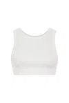 Gergana Ivanova Women's Bella Crop Tank Top In White In White
