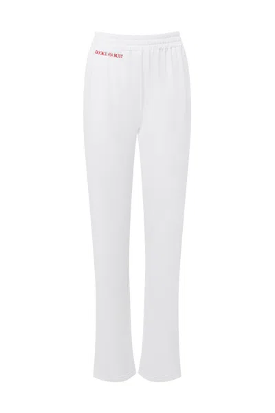 Gergana Ivanova Women's White Booked & Busy Joggers