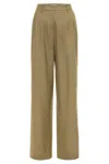 Gergana Ivanova Women's Brown Alexandra Pants Tan Wool In Multi