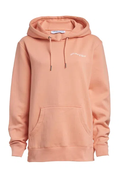 GERGANA IVANOVA WOMEN'S ORANGE ORGANIC COTTON HOODIE IN SALMON