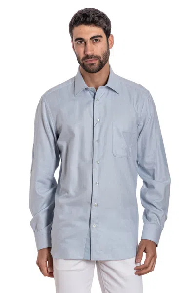 Pre-owned Gerlin 850$  Limited Edition Shirt Cotton / Alumo Cashmere 16-41 Zilli In Blue