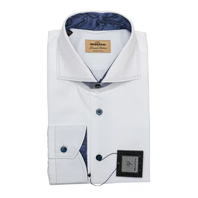 Pre-owned Gerlin Italian Luxury 950$  Shirt White Alumo Cotton + Silk 16-41 Bijan