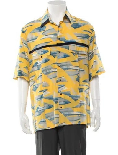 Pre-owned Gerlin Silk Printed Shirt In Yellow