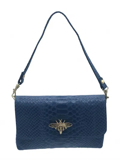 German Fuentes Bijou Bee Bag In Denim Blue In Multi