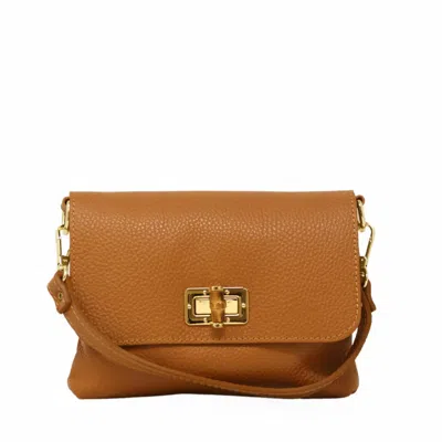 German Fuentes Daria Clutch In Camel In Brown