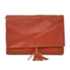 German Fuentes Finley Leather Handbag In Brick In Red