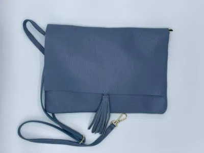 German Fuentes Finley Leather Handbag In Denim Blue In Multi