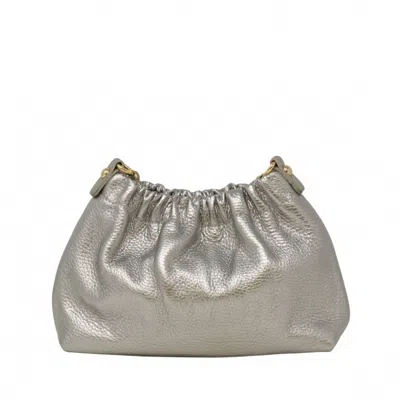 German Fuentes Kerry Crossbody Clutch In Pewter In Silver