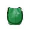 German Fuentes Leather Bucket Bag In Green In Green