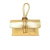 German Fuentes Leather Wristlet Bag In Gold In Gold