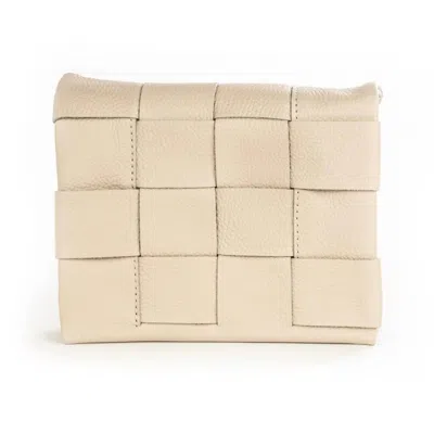 German Fuentes Rita Leather Clutch In Cream In White