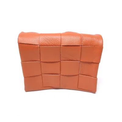 German Fuentes Rita Leather Clutch In Orange