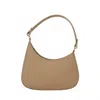 German Fuentes Women's Italian Leather Shoulder Crossbody Bag In Taupe In Brown