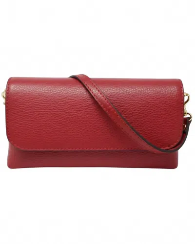 German Fuentes Women's Leather Crossbody Clutch In Red