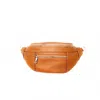 German Fuentes Women's Leather Fanny Pack Bag In Camel In Brown