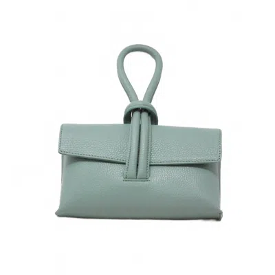 German Fuentes Women's Leather Wristlet Bag In Mint In Green