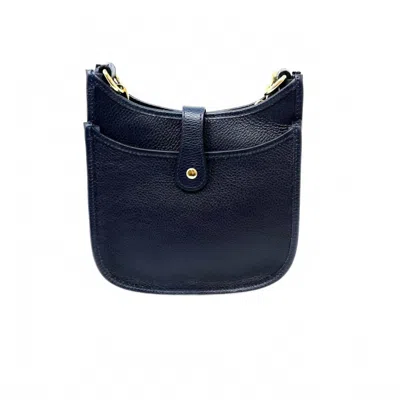 German Fuentes Women's Medium Leather Crossbody Bag In Navy In Blue