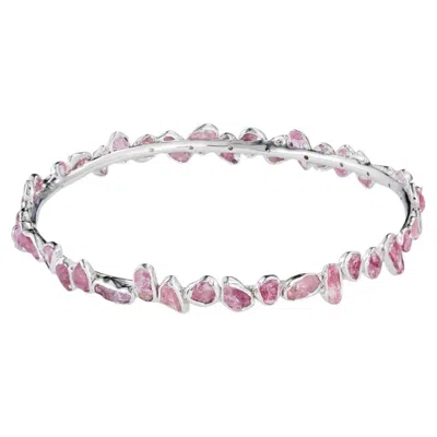 Pre-owned German Kabirski Aten 925 Sterling Silver Bangle With Raw Spinel In Multiple