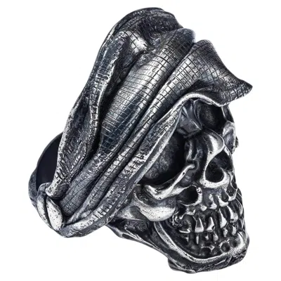Pre-owned German Kabirski Requiem 925 Sterling Silver Skull Ring With Dark Aesthetic In Multiple