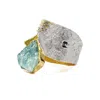 German Kabirski Women's Blue / Silver Corliss Rough Aquamarine Ring In Multi
