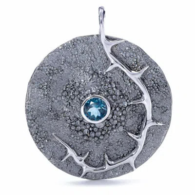 German Kabirski Women's Blue / Silver Hesper One Of A Kind Silver Pendant With Blue Topaz In Multi