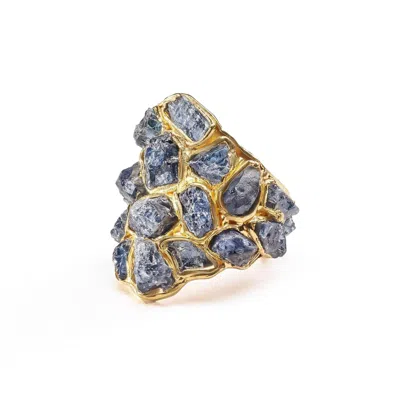 German Kabirski Women's Gold / Blue Marica Sapphire Ring In Multi